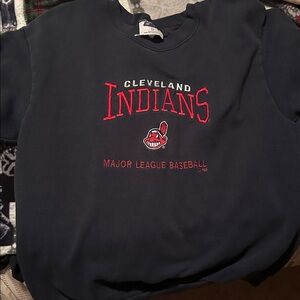 Vintage Cleveland Indians Embroidered Crewneck Sweater